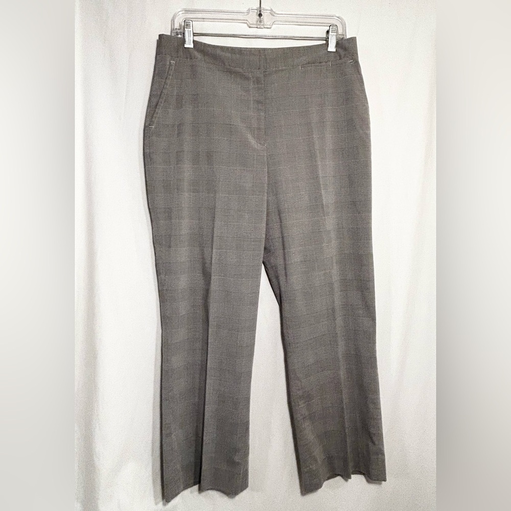 WOMENS SIZE 12 MOSSIMO STRETCH MENSWEAR BLACK WHITE PLAID 2 PKT DRESS PANTS
